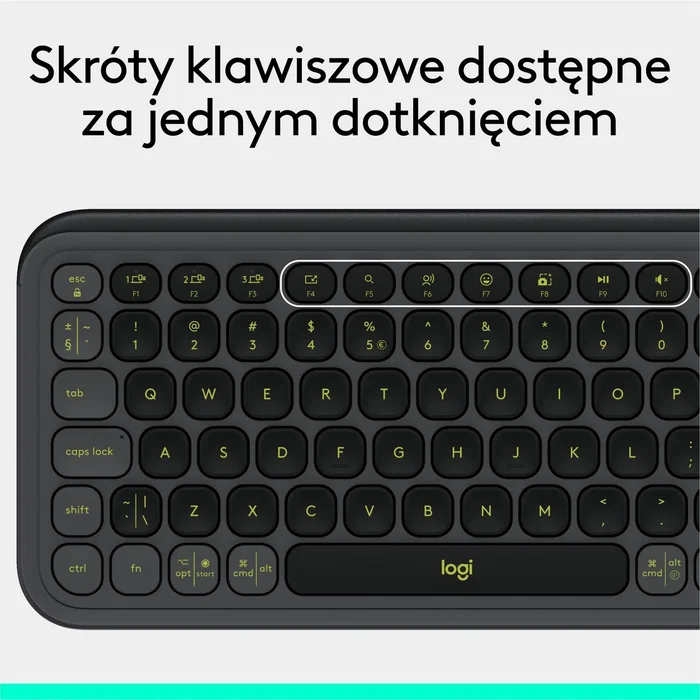 Logitech POP ICON Keys Teclado Inalámbrico Plano Grafito Layout Polaco