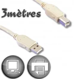 Lineaire Cable USB 2.0 A Macho / B Macho 3m