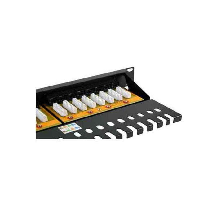 2LAN Panel de conexión 19" Cat6a UTP 24 puertos, RJ45, para rack, blindado 2LAN Panel de conexión 19" Cat6a UTP 24 puertos, RJ45, para rack, blindado