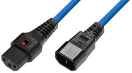 MicroConnect Cable de Alimentación C13 IEC Lock a C14 Azul 2m PC962