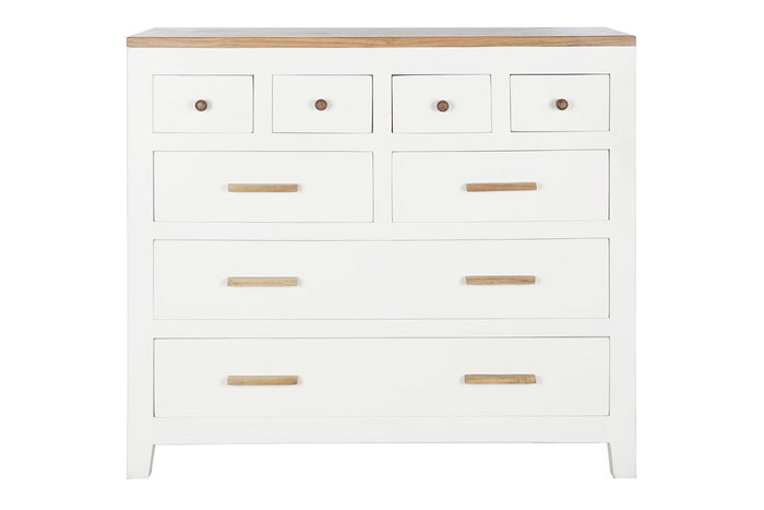 DKD Home Decor Cómoda Urban Blanco Marron 110x45x100 cm