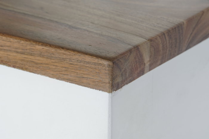 DKD Home Decor Cómoda Urban Blanco Marron 110x45x100 cm