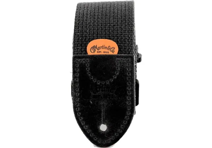 MARTIN Correa Guitarra/Bajo Algodón Con Porta-Púas - Negro MARTIN Correa Guitarra/Bajo Algodón Con Porta-Púas - Negro