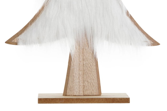 DKD Home Decor Figura de Árbol de Madera Natural y Blanco 22x6x37 cm
