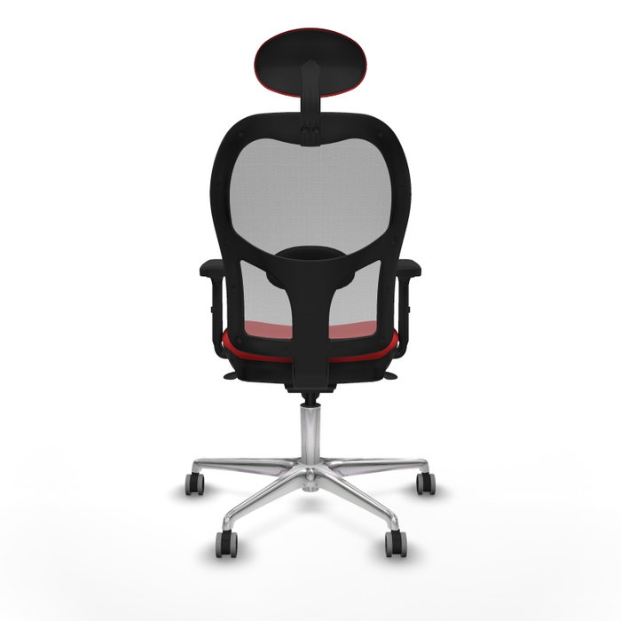 PIQUERAS Y CRESPO Silla de oficina Jorquera con mecanismo Sincro, Rojo y Gris