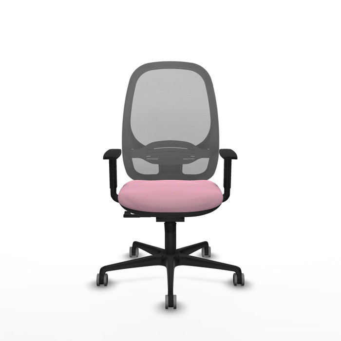 PIQUERAS Y CRESPO Silla de oficina Cilanco Rosa y Gris con mecanismo Sincro