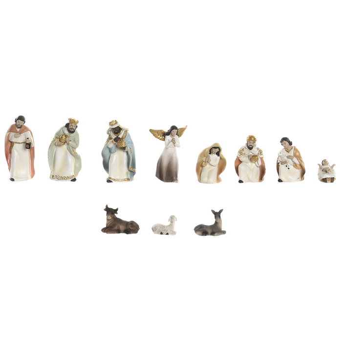DKD Home Decor Set de Nacimiento de 11 Piezas en Resina Multicolor