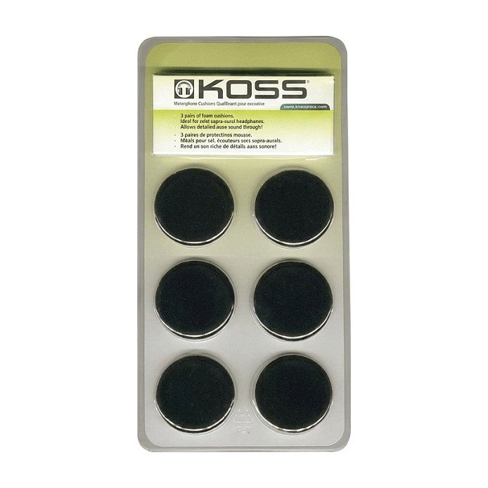 Koss PortaPro Class. Almohadillas para Auricular 3 Pares - Negro, Espuma Koss PortaPro Class. Almohadillas para Auricular 3 Pares - Negro, Espuma