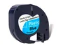Q-connect Cinta Compatible para Rotuladora DYMO, 12 mm x 4 m, Negro-Ultra Azul, Consumible para Máquina LetraTag