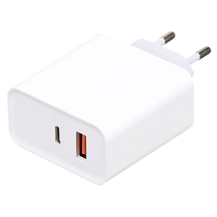 Be Mix Adaptador Enchufe USB Tipo C High Tech Carga Ultra Rápida Doble Puerto 9x3x5.5 cm