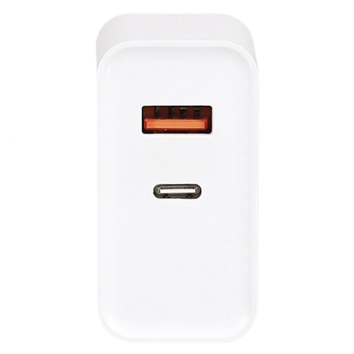 Be Mix Adaptador Enchufe USB Tipo C High Tech Carga Ultra Rápida Doble Puerto 9x3x5.5 cm