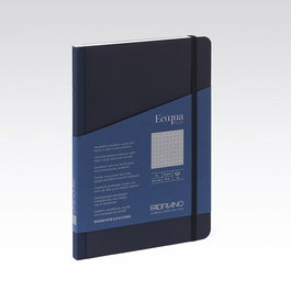 Cuaderno Fabriano Ecoqua Plus Tela A5 80Hj. 90Gr. Puntos Dots Azul Oscuro