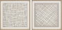 DKD Home Decor Set de 2 Cuadros de Cristal Abstractos 80x80 cm, Beige y Blanco
