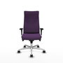 PIQUERAS Y CRESPO Sillón Albacete Morado con Mecanismo Sincro y Base de Aluminio