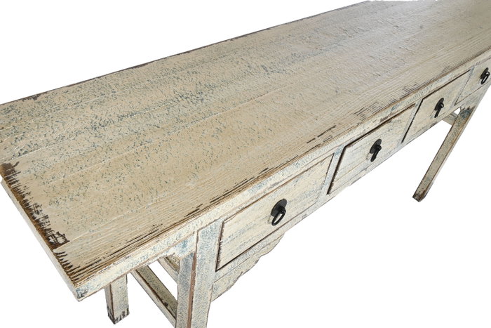 DKD Home Decor Consola Oriental Bicolor 178 x 85 x 38 cm Olmo Macizo
