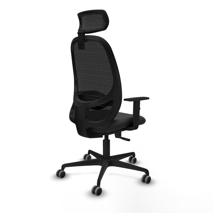 PIQUERAS Y CRESPO Silla de oficina Cilanco con mecanismo Sincro, Gris oscuro y Negro