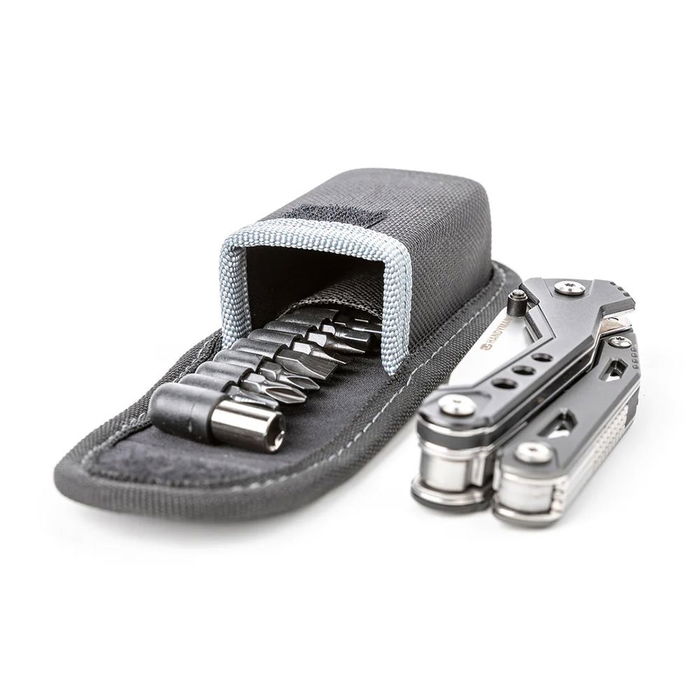 True Handy one Multiherramienta 18 en 1 de Bolsillo con Navaja de Acero Inoxidable y Aluminio con Accesorios Incluidos