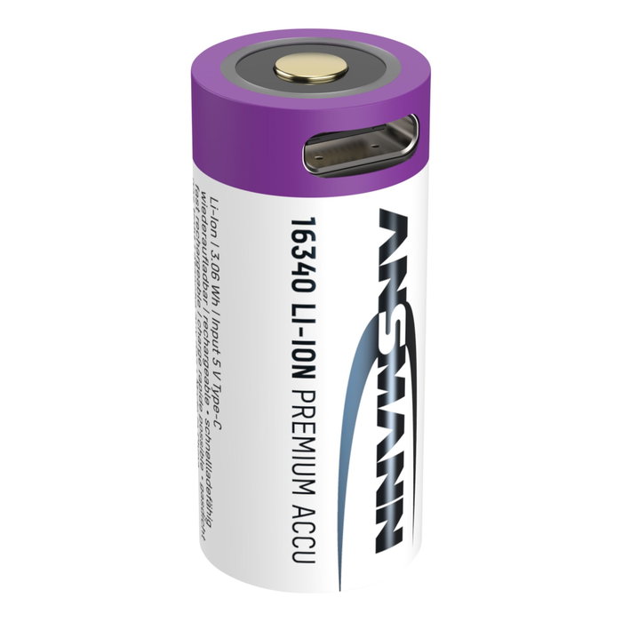 Ansmann 16340 Li-Ion 850mAh 3,6V Micro USB Input Ansmann 16340 Li-Ion 850mAh 3,6V Micro USB Input