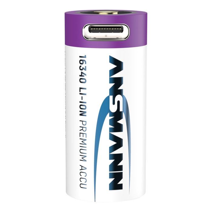 Ansmann 16340 Li-Ion 850mAh 3,6V Micro USB Input Ansmann 16340 Li-Ion 850mAh 3,6V Micro USB Input