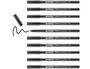 Edding Rotulador 1300 Negro Punta Redonda 2 mm (Set de 10)