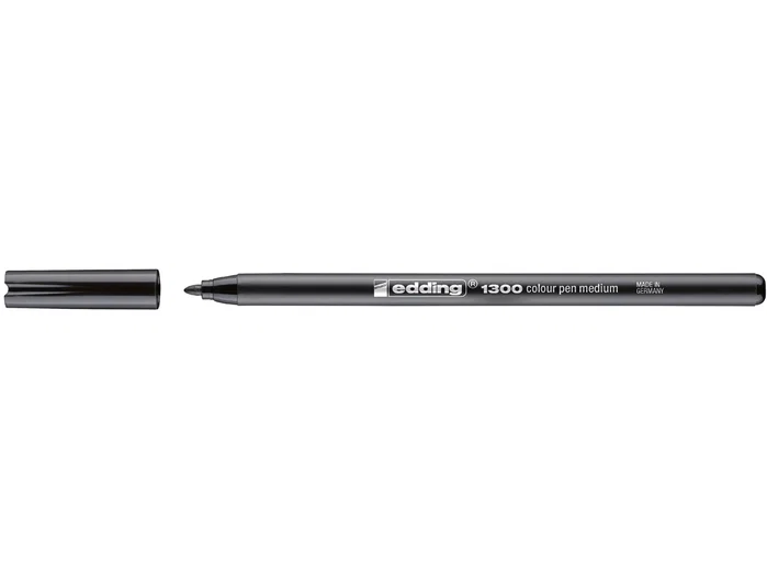 Edding Rotulador 1300 Negro Punta Redonda 2 mm (Set de 10)