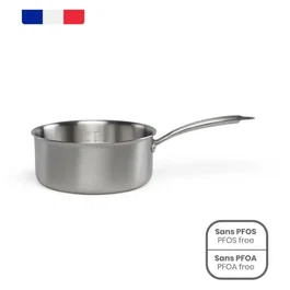 Livoo MEP161 Cacerola de Acero Inoxidable 20 cm Apta Inducción Fabricada en Francia