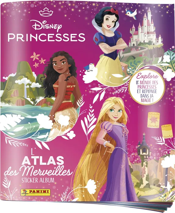 Panini Álbum Princesas Disney 2025 - 48 Páginas, 192 Pegatinas y Póster