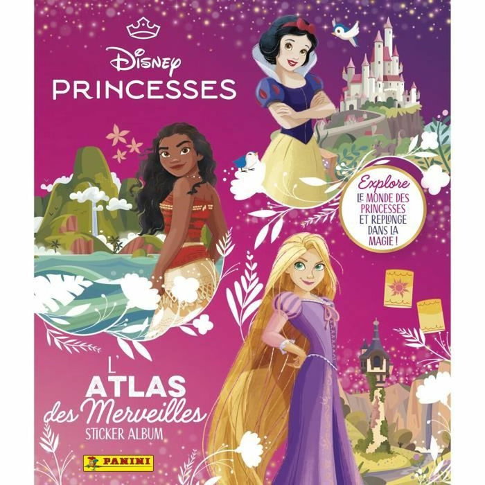 Panini Álbum Princesas Disney 2025 con 192 Pegatinas y Póster