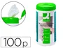 Q-connect Toallitas limpiadoras de pantallas y teclados bote de 100 unidades
