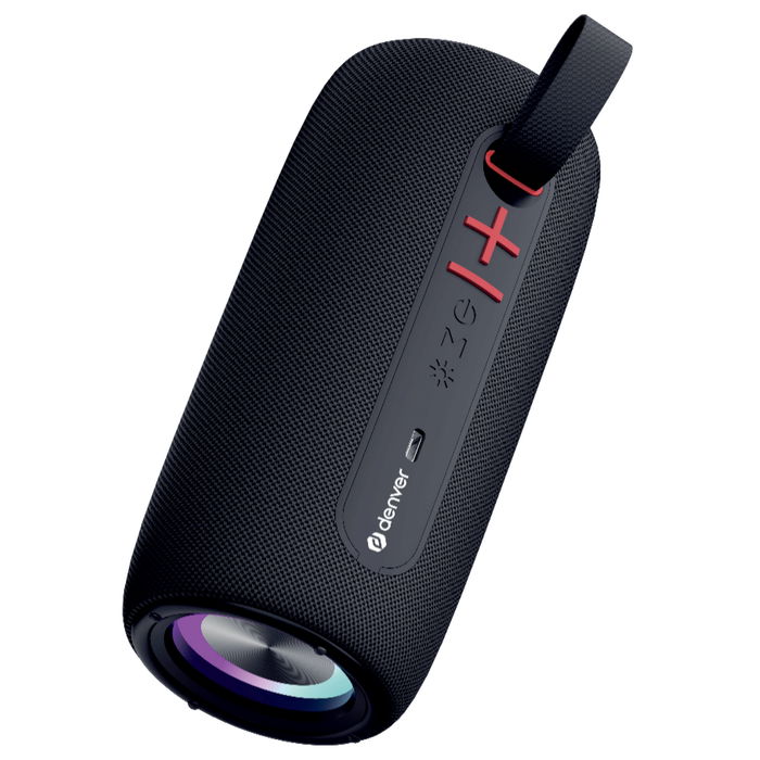 Denver BTL-360B Altavoz Bluetooth, Altavoz Portátil Inalámbrico con Sonido Estéreo y Batería Recargable