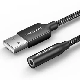 Vention Conversor CVEBC Jack 3.5mm Hembra a USB Macho 1m Gris