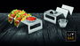 Inde Soporte para 2 Tacos con Salsera My Bar - 10 cm (ancho) x 5 cm (alto) x 20.3 cm (largo) (12 Unidades)