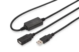 Digitus Cable de Extensión USB 2.0 Activo 10m Negro