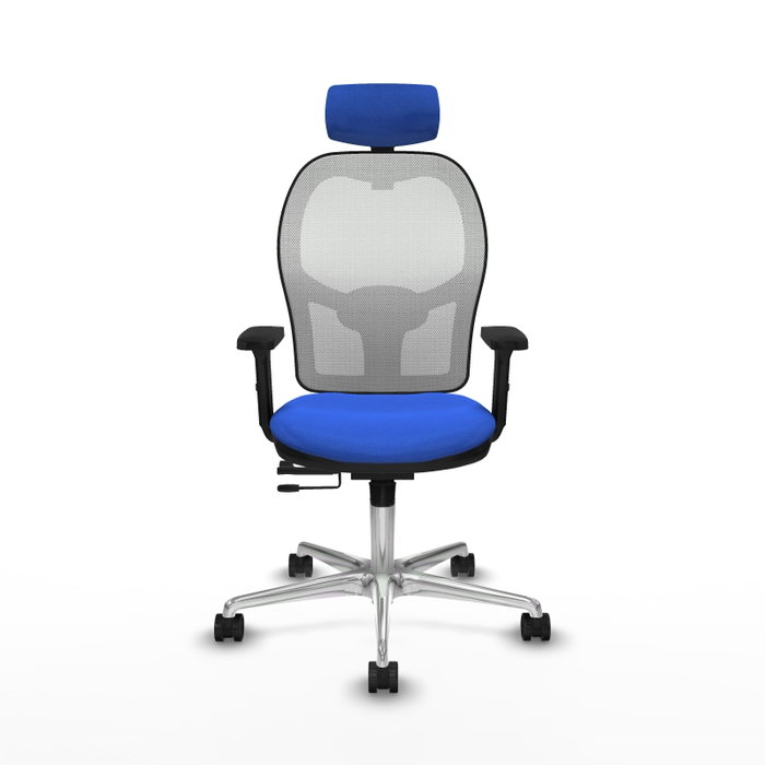 PIQUERAS Y CRESPO Silla de oficina Jorquera con mecanismo Sincro/Traslack, Azul y Blanco PIQUERAS Y CRESPO Silla de oficina Jorquera con mecanismo Sincro/Traslack, Azul y Blanco