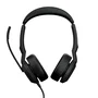 Jabra Evolve2 50 Auriculares de Diadema para Oficina, Bluetooth 5.2, USB Type-C / Type-A, Supraaural, Reducción de Ruido Activa, Negro