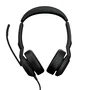 Jabra Evolve2 50 Auriculares de Diadema para Oficina, Bluetooth 5.2, USB Type-C / Type-A, Supraaural, Reducción de Ruido Activa, Negro
