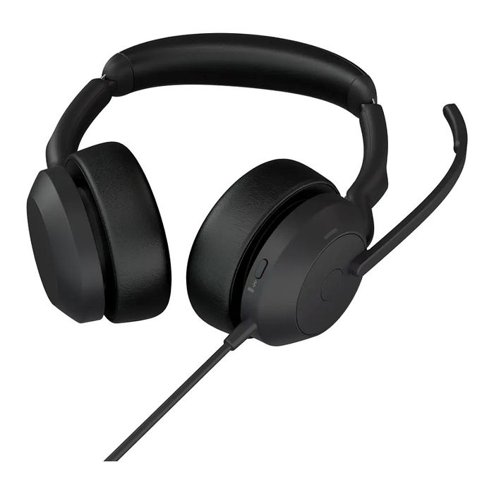 Jabra Evolve2 50 USB C/A UC Auriculares Alámbricos Oficina/Centro de Llamadas Control Volumen Botón Micrófono Boom Negro