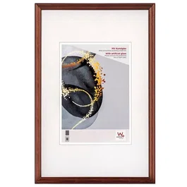 Walther Marco de madera marrón con vidrio artístico 13x18 cm hsx318p
