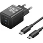 Vention Cargador de Pared GaN TZ-FEPB0-EU-01, 1xUSB Tipo-C (20W), con Cable USB Tipo-C