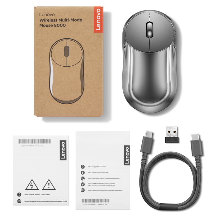 Lenovo 8000 Wireless Multi-Mode Mouse Thunder Grey
