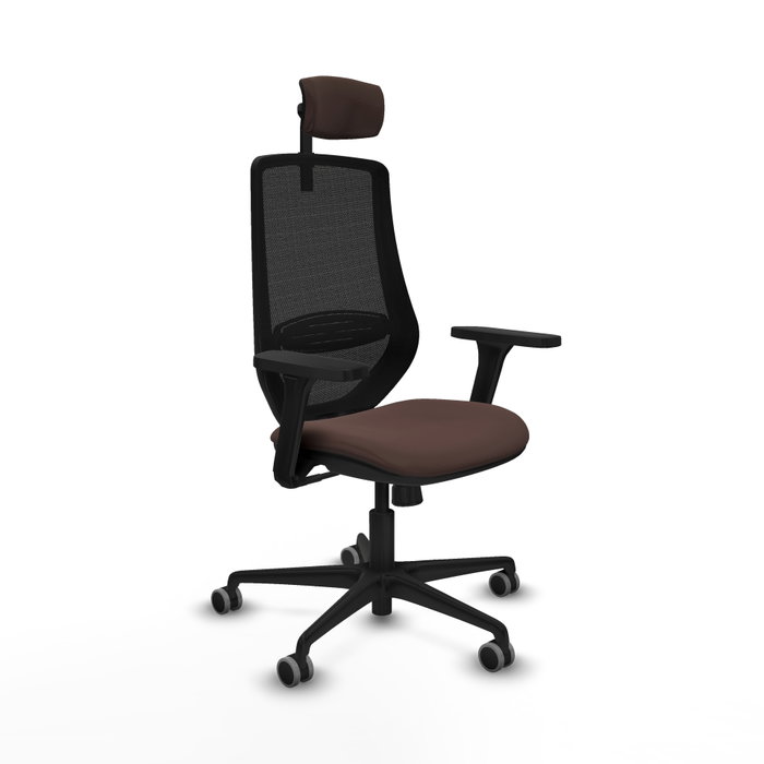 PIQUERAS Y CRESPO Silla de oficina Mardos con mecanismo Sincro, Marrón oscuro y Negro PIQUERAS Y CRESPO Silla de oficina Mardos con mecanismo Sincro, Marrón oscuro y Negro