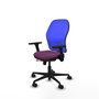 PIQUERAS Y CRESPO Silla de oficina Jorquera con mecanismo Sincro/Traslack, Morado y Azul
