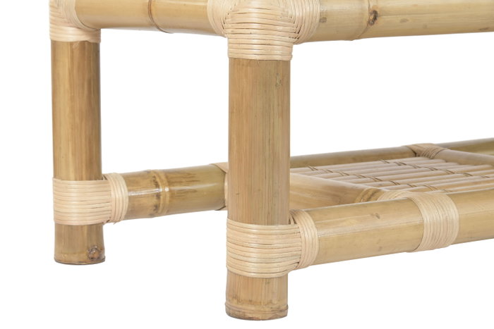 DKD Home Decor Set de Sofá 4 Piezas de Bambú y Ratán Natural