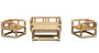 DKD Home Decor Set de Sofá 4 Piezas de Bambú y Ratán Natural