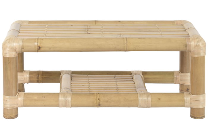DKD Home Decor Set de Sofá 4 Piezas de Bambú y Ratán Natural