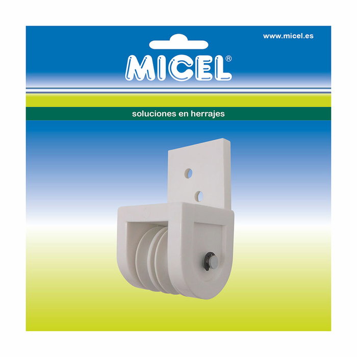 Micel Polea para pérgola frontal TLD19 de nylon blanco