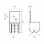 Micel Polea para pérgola frontal TLD19 de nylon blanco