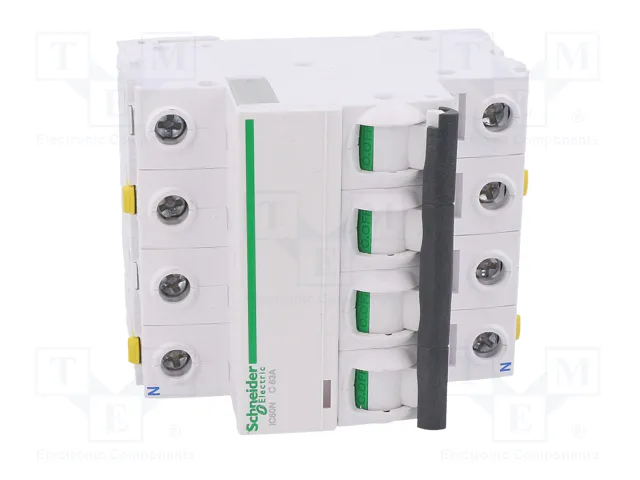 SCHNEIDER ELECTRIC Interruptor magnetotérmico iC60N 63A 3+N 6kA