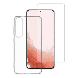 4smarts 540981 Funda 360 Protección Total con Cristal Templado para Samsung Galaxy S24 - Transparente