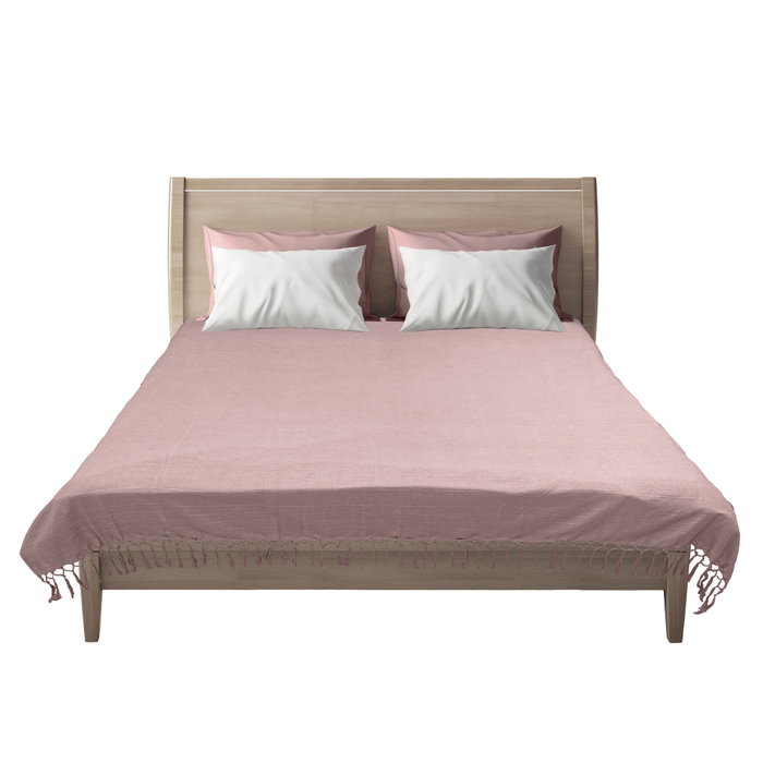DKD Home Decor Plaid Urban Rosa Palo 260 x 240 cm